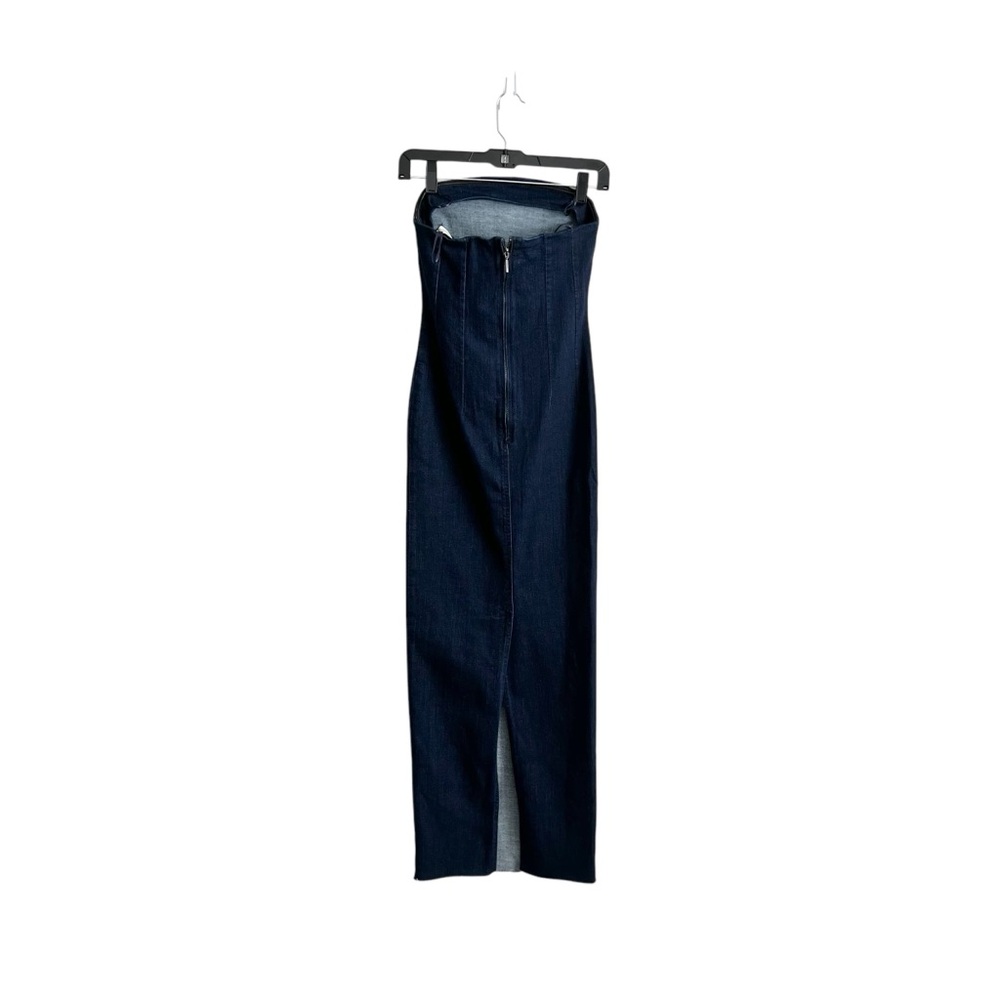 Zara Strapless Denim Midi Dress - Picture 7 of 12